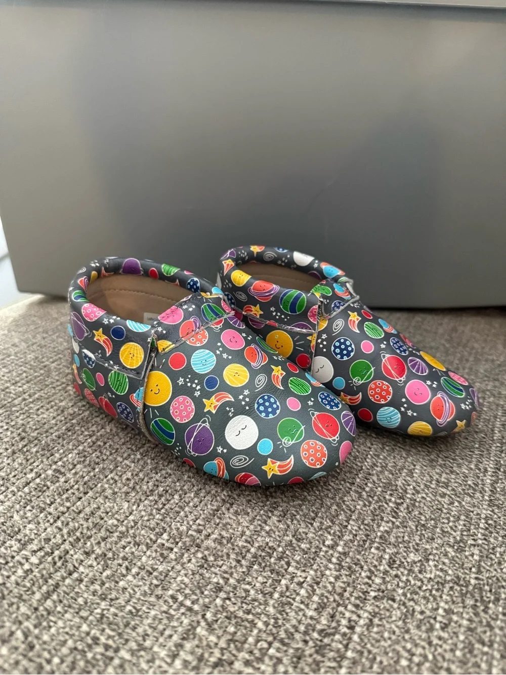 Kids Space Planet Slip-On Shoes in Multicolor